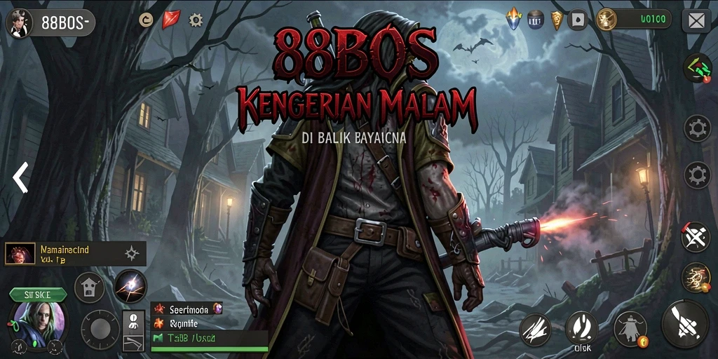 Tampilan gameplay 88BOS yang penuh ketegangan dan kengerian.