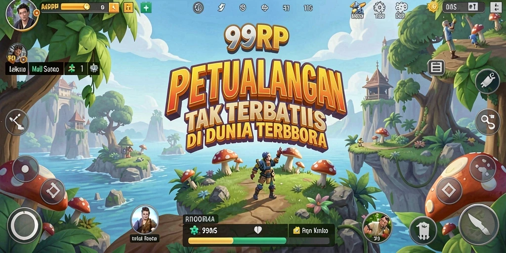 Gameplay seru di dunia terbuka 99RP saat eksplorasi.