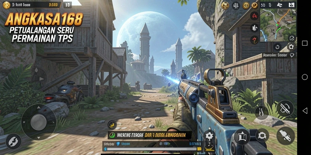 Tangkapan layar menampilkan aksi seru dalam gameplay TPS.