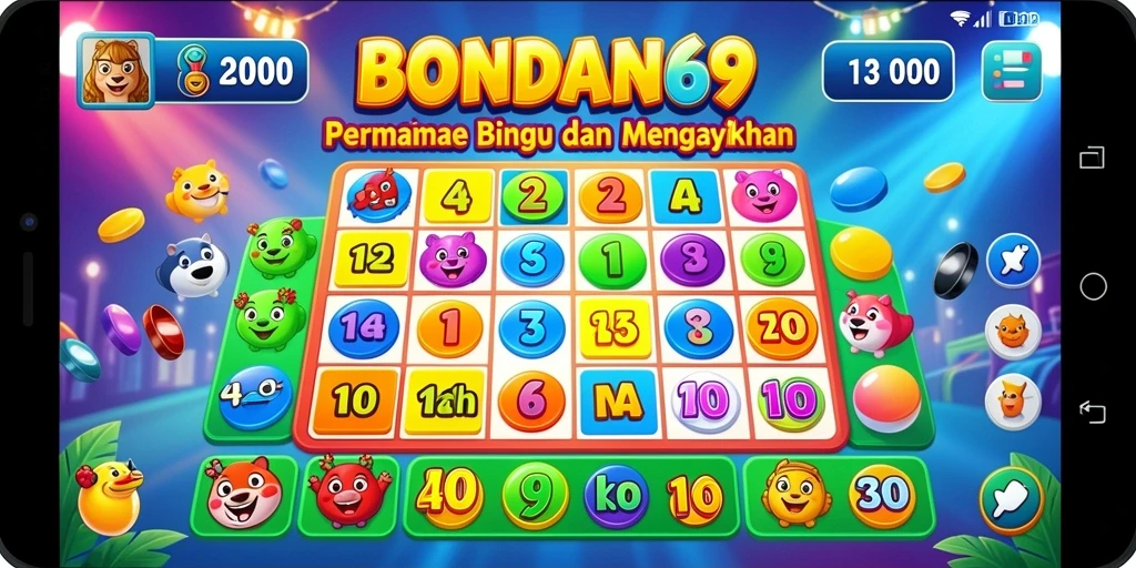 Tampilan permainan Bingo BONDAN69 yang seru dan interaktif.