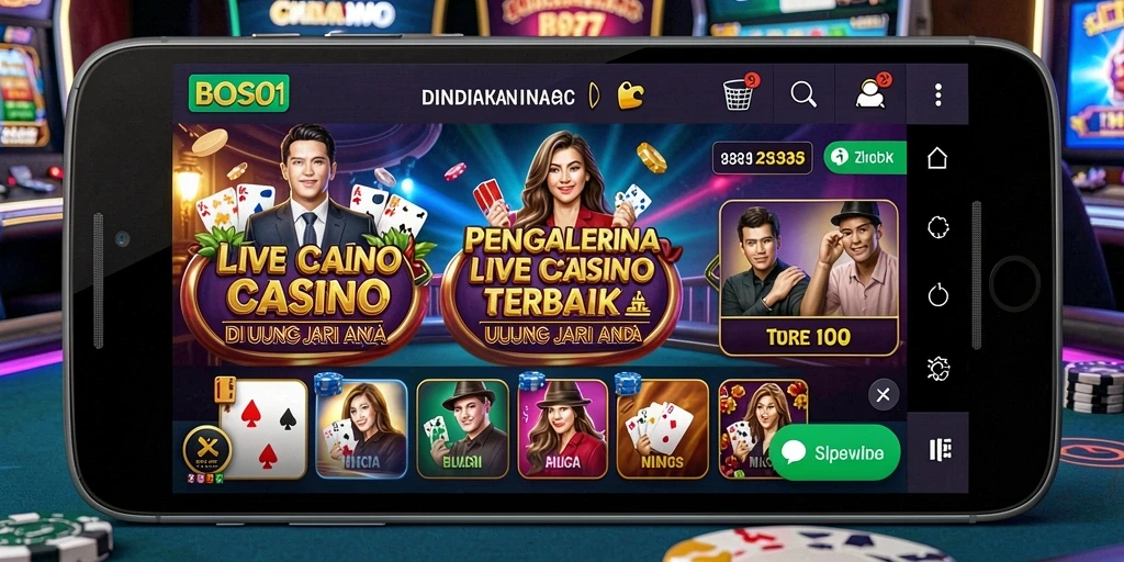 Tampilan gameplay Live Casino yang menarik dan interaktif.