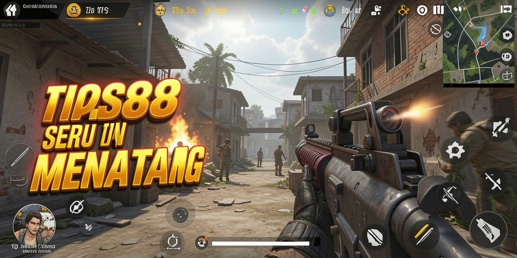 Screenshot menunjukkan intensitas pertempuran dalam game TPS yang seru.