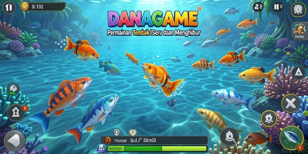 Screenshot gameplay DANAGAME yang menarik dan penuh aksi Tembak Ikan.