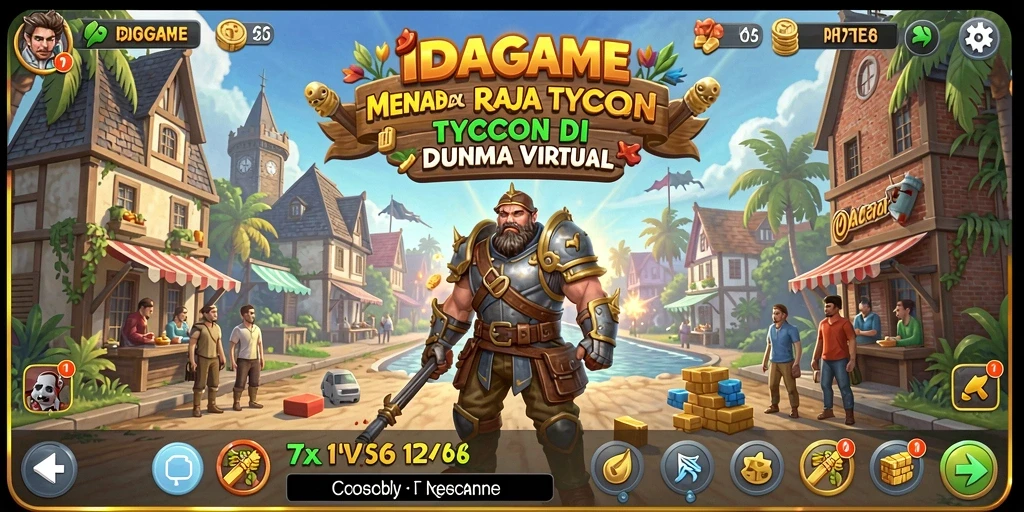 Tampilan gameplay Tycoon yang menarik dan interaktif di IDAGAME.