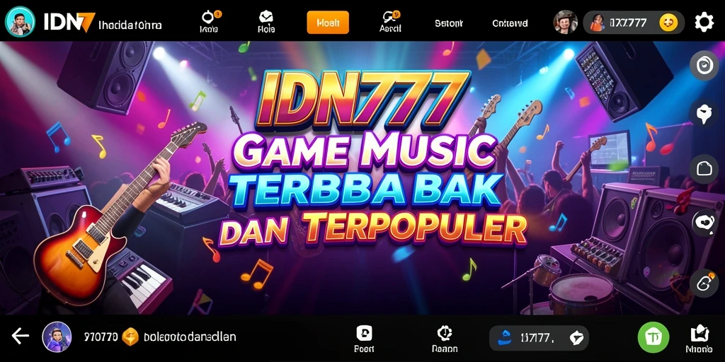Tampilan IDN777 menunjukkan pengguna berkompetisi dalam permainan musik yang seru.