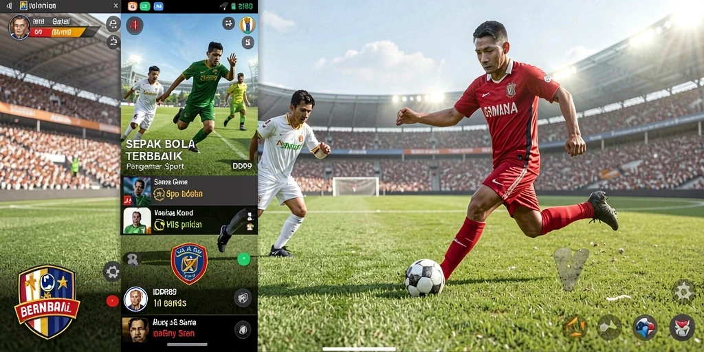 Tampilan gameplay dari IDR89 yang penuh aksi dan strategi sepak bola.