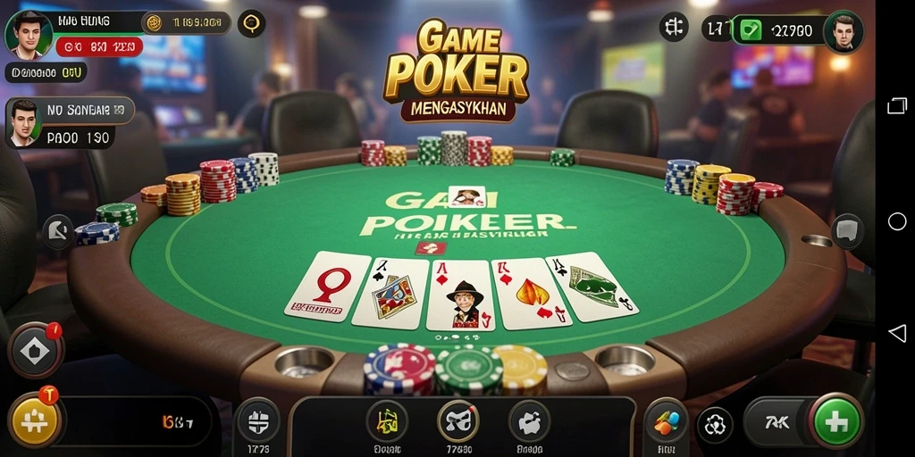 Tangkapan layar gameplay L777 menunjukkan aksi Poker mendebarkan.