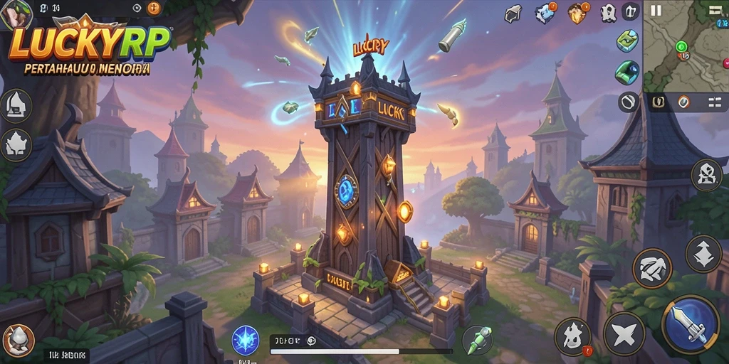 Tangkapan layar gameplay menara pertahanan yang mendebarkan dan strategis.