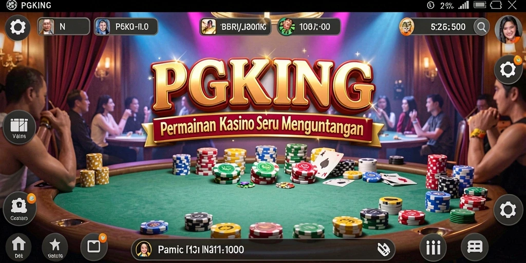 Tangkapan layar PGKING menampilkan aksi seru dalam permainan Kasino.
