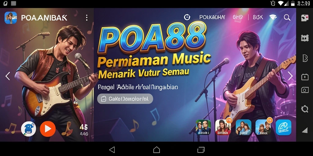 Tampilan menarik dari gameplay POA88 saat memainkan lagu favorit.