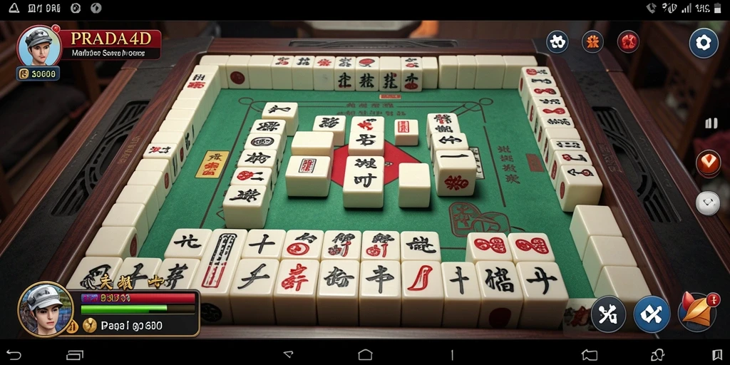 Tampilan menarik dari gameplay Mahjong di PRADA4D.