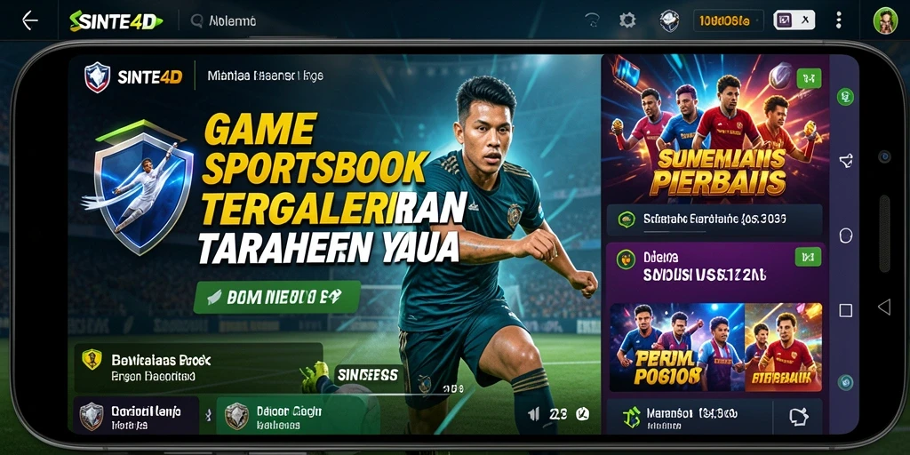 Screenshot gameplay SINTE4D dengan tampilan taruhan olahraga yang menarik.