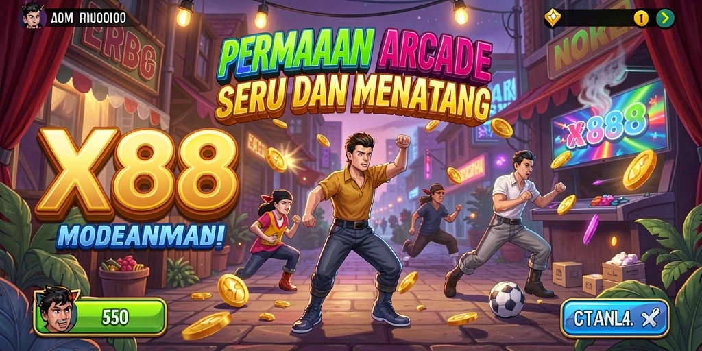Screenshot gameplay X88 menampilkan aksi seru dalam permainan Arcade.